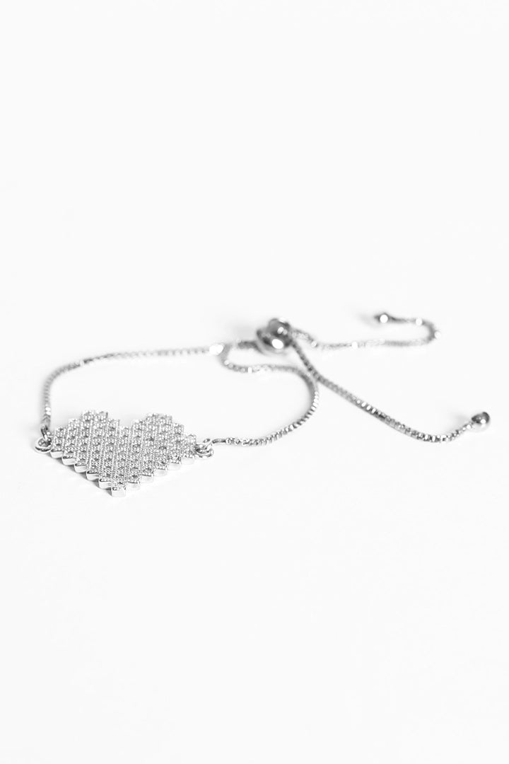 Silver Heart Shaped Bracelet