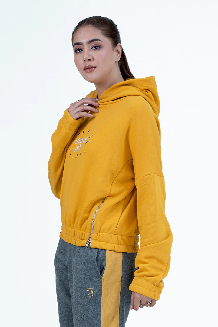 Yellow Text Hoodie