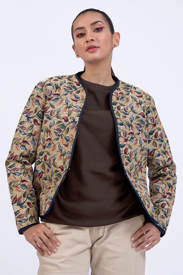 Multi Cropped Jacquard Jacket