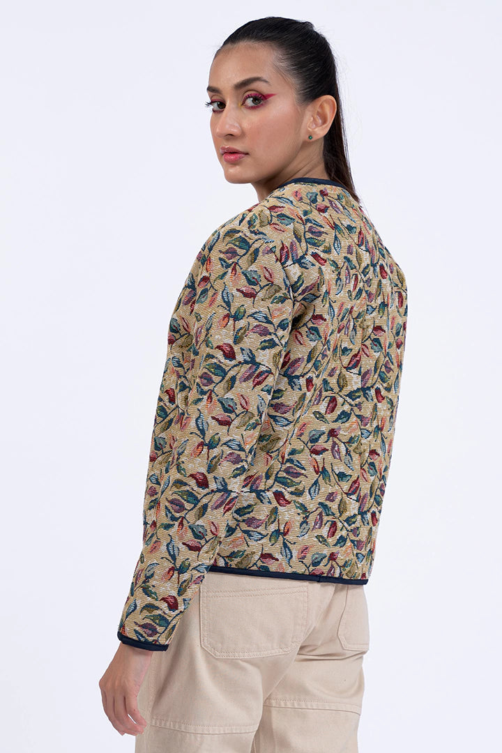 Multi Cropped Jacquard Jacket