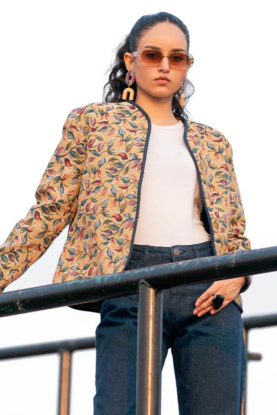 Multi Cropped Jacquard Jacket