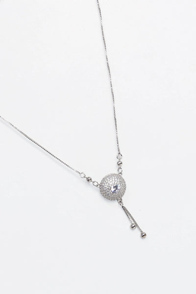 White Hanging Pendant Chain Necklace