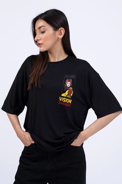 Black Oversized Graphic T-Shirt