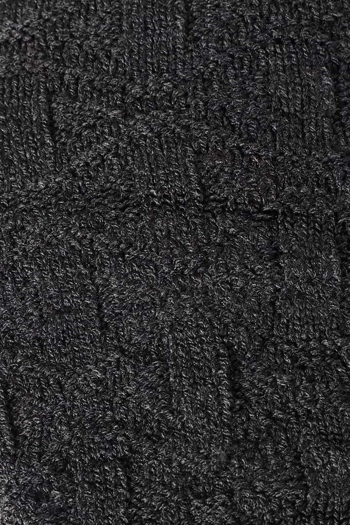 Charcoal Patterned Knitted Leg Warmer