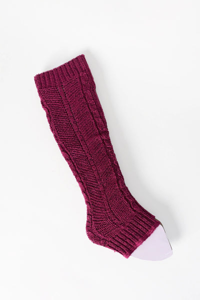 Ribbed Pink Leg Warmer