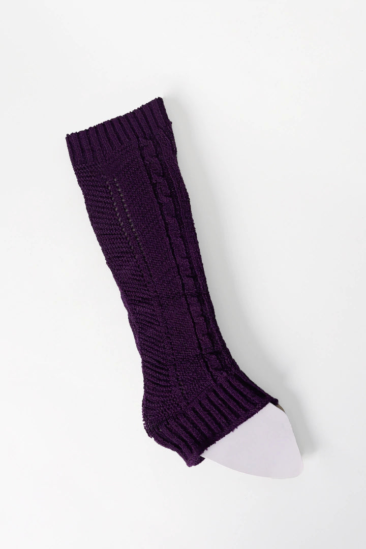 Ribbed Purple Leg Warmer