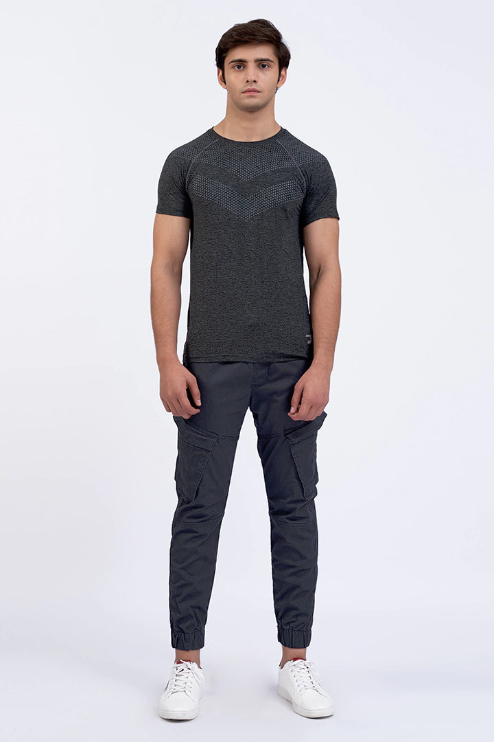 Charcoal Round Neck Dri Fit T-Shirt