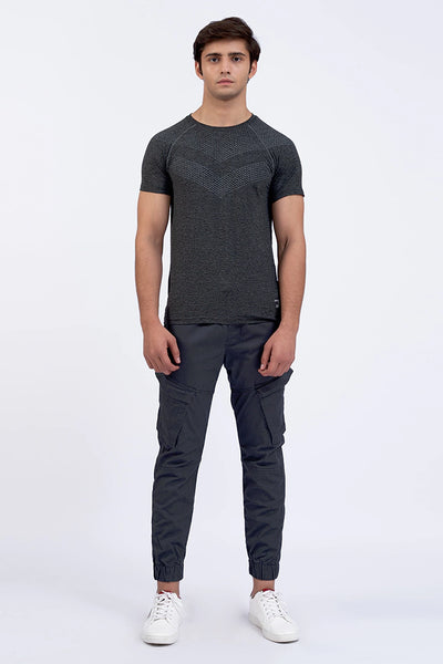 Charcoal Round Neck Dri Fit T-Shirt