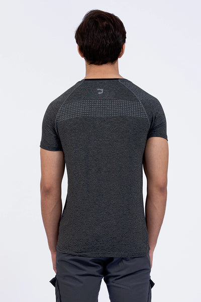 Charcoal Round Neck Dri Fit T-Shirt