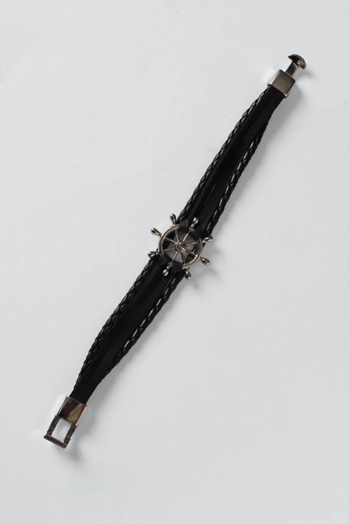 Black Braided Triple Layer Bracelet
