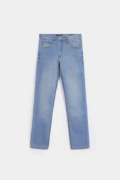 Slim Fit Jeans With Whiskers - Cougar Clothing