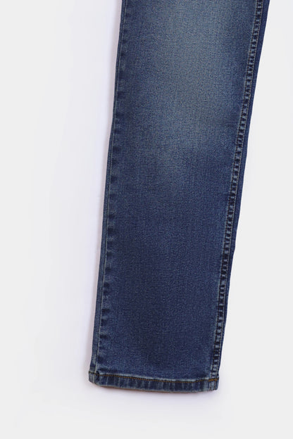 Slim Fit Jeans With Whiskers - Cougar Clothing