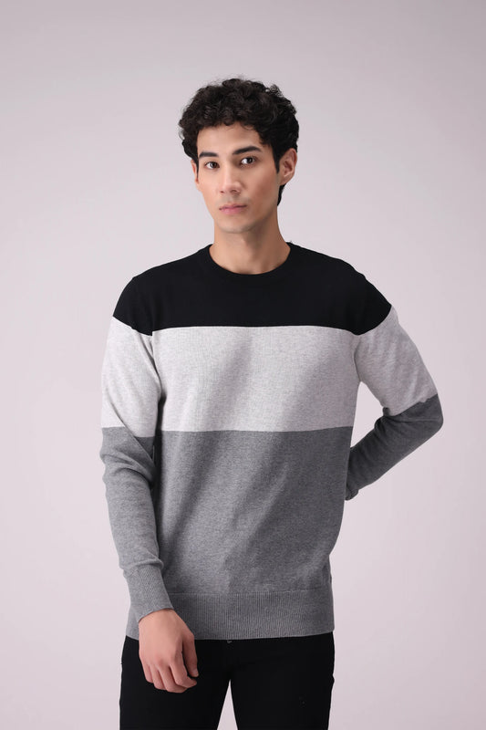 Color Block Sweater - Cougar Clothing