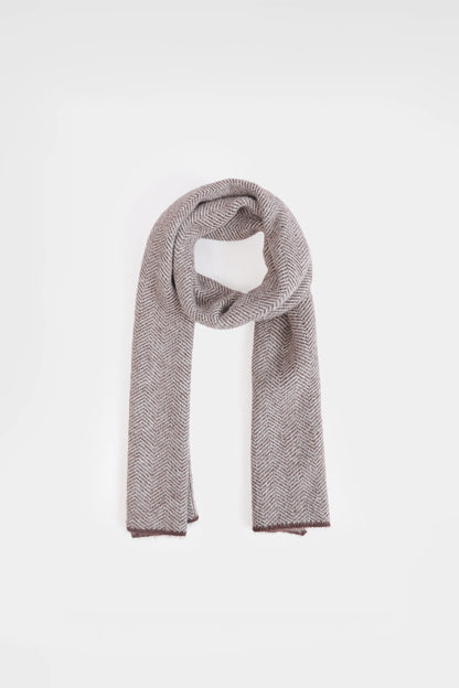 Herringbone Pattern Wool Scarf - Cougar Clothing
