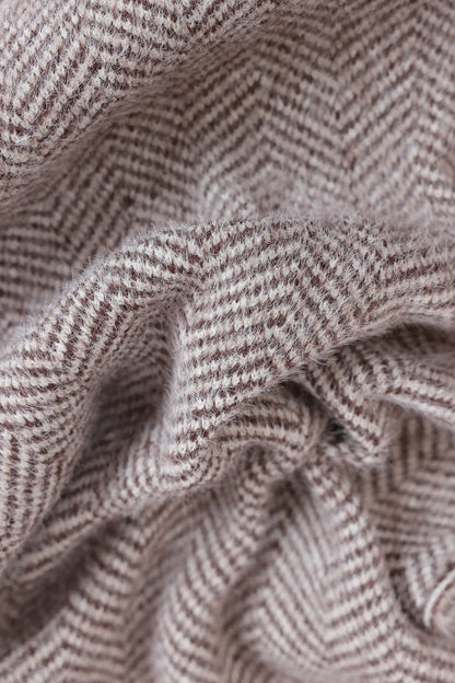 Herringbone Pattern Wool Scarf - Cougar Clothing