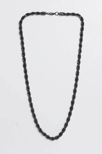Grey Rope Chain Necklace