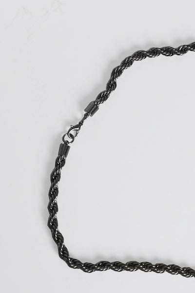 Grey Rope Chain Necklace