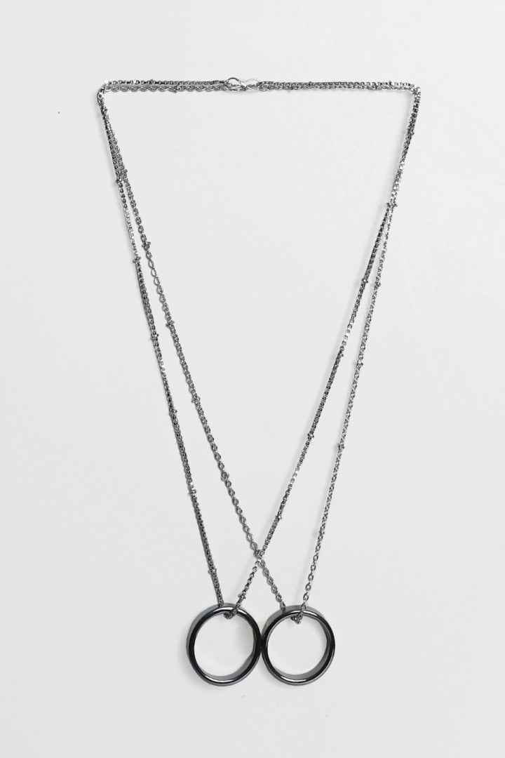 Double Hoop Chain Necklace