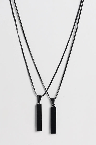 Rectangle Pendant Chain Necklace