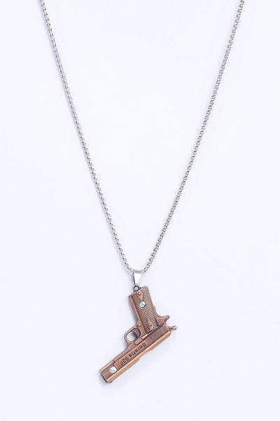 Pistol Pendent Chain Necklace