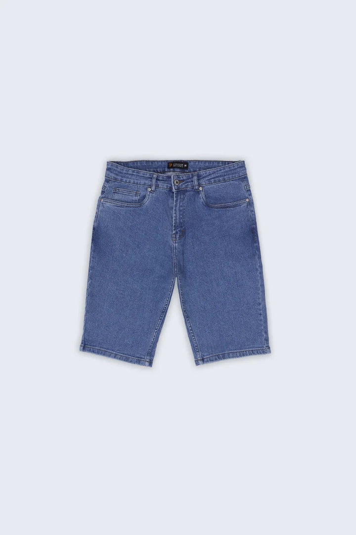 Blue Comfort Stretch Denim Shorts