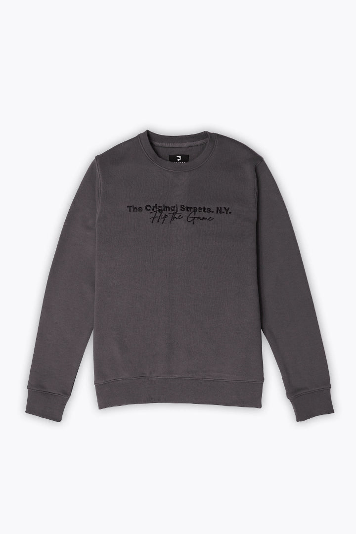 Grey Scripted Sweatshirt