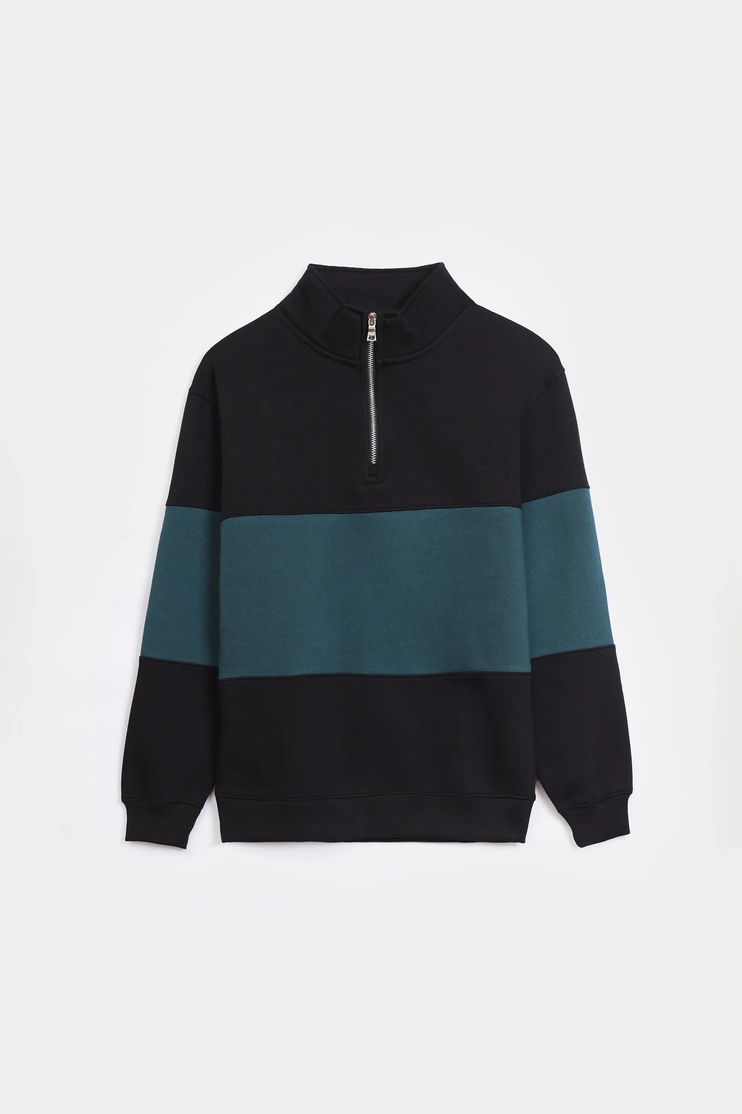 Color Block Quarter-Zip Sweatshirt