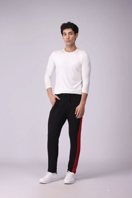 Side Scripted Striped Trousers - Cougar Clothing