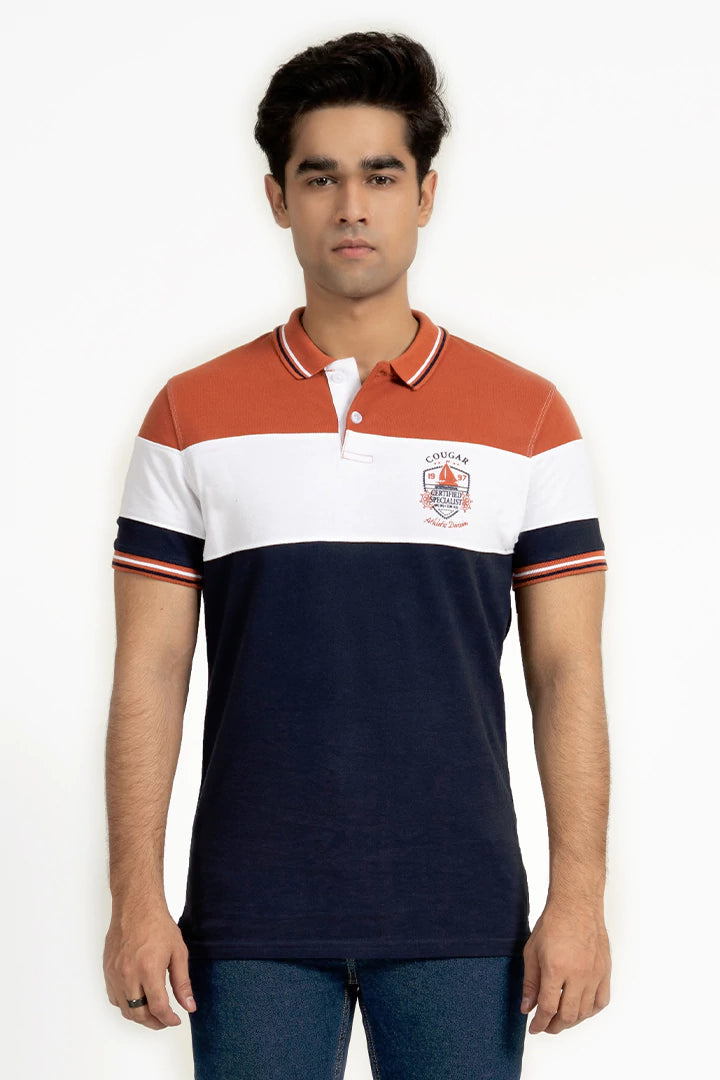 Color Block Tipped Polo