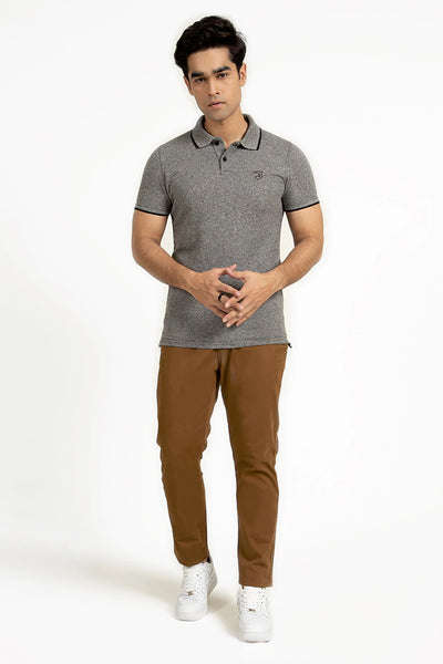 Dark Grey Melange Polo