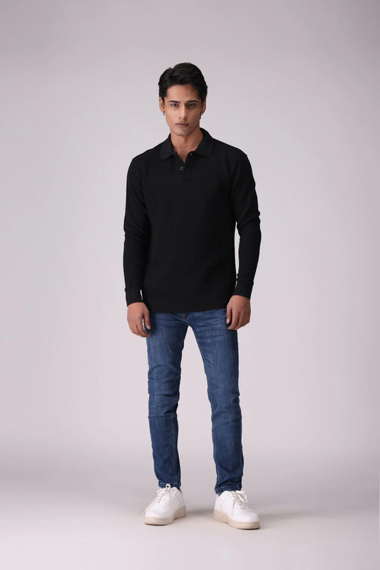 Texture Knit Polo - Cougar Clothing