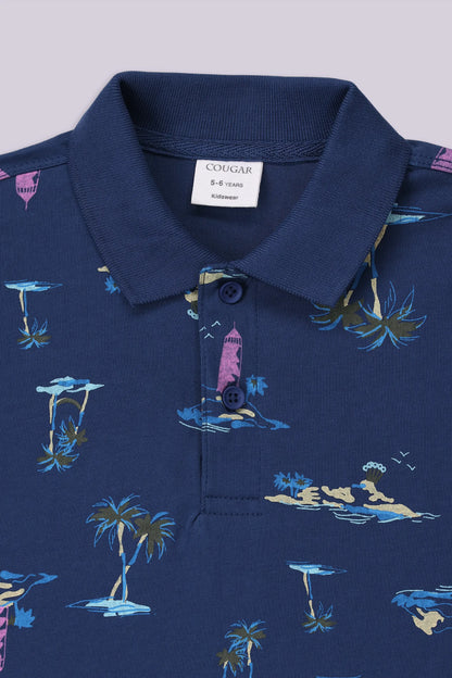 All Over Printed Polo - Cougar Clothing