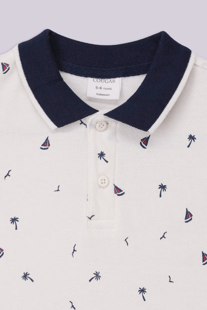 All Over Printed Polo - Cougar Clothing