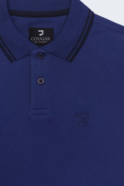 Interlock Tipped Polo - Cougar Clothing