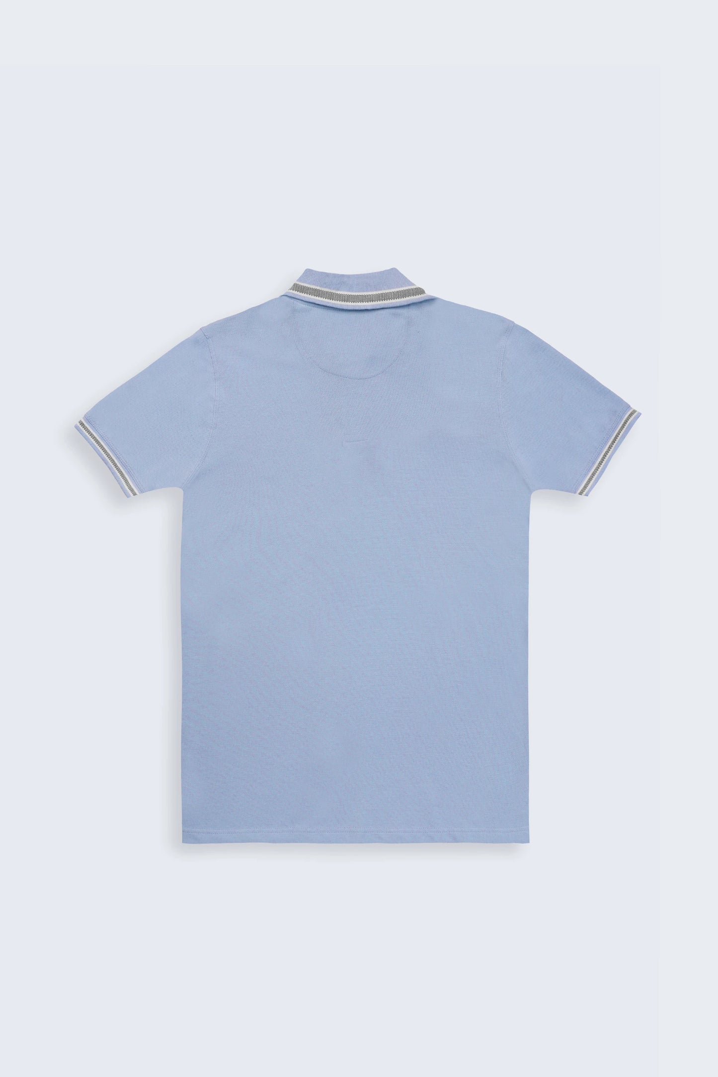 Sky Blue Pique Tipped Polo - Cougar Clothing