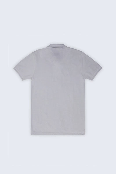 Silver Grey Pleated Polo