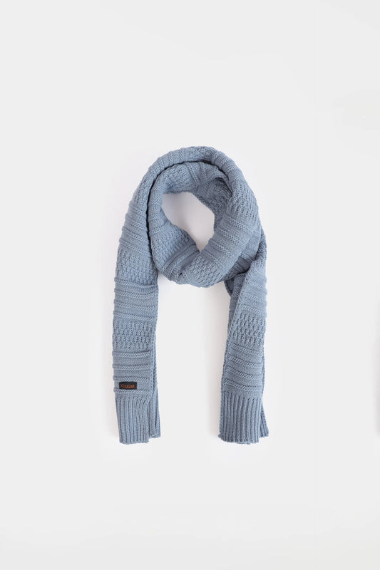 Knit Scarf With Horizontal Ridges