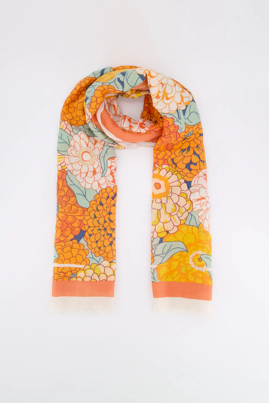 Viscose Blend Scarf With Frayed Hem - Cougar Clothing