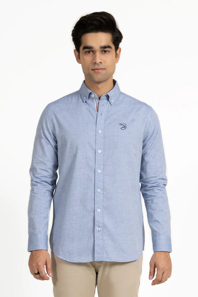 Blue Button Down Casual Shirt