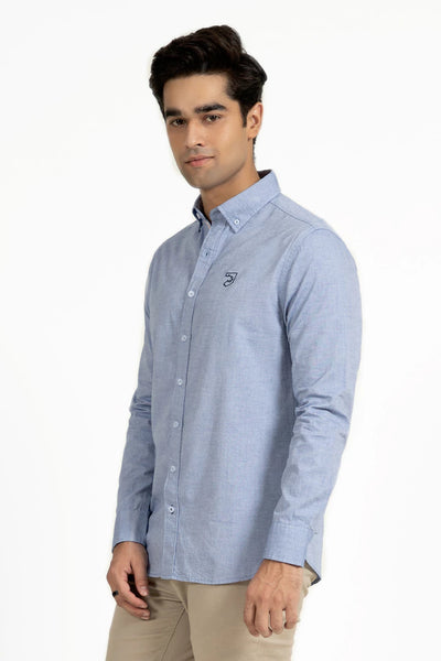 Blue Button Down Casual Shirt