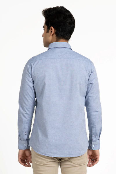 Blue Button Down Casual Shirt