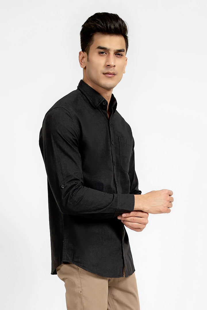 Black Regular Fit Casual Shirt