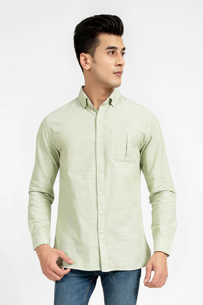 Green Regular Fit Casual Shirt