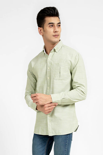 Green Regular Fit Casual Shirt