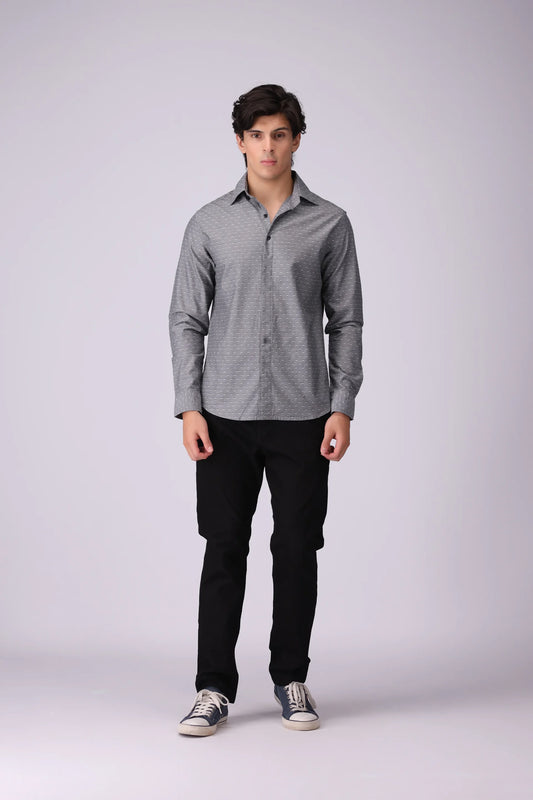 Regular Fit Jacquard Shirt - Cougar Clothing