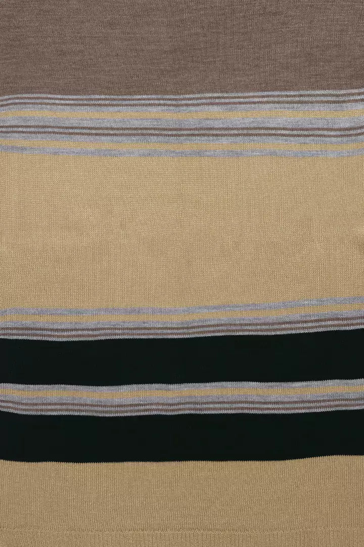 Contrast Striped Wool Shawl