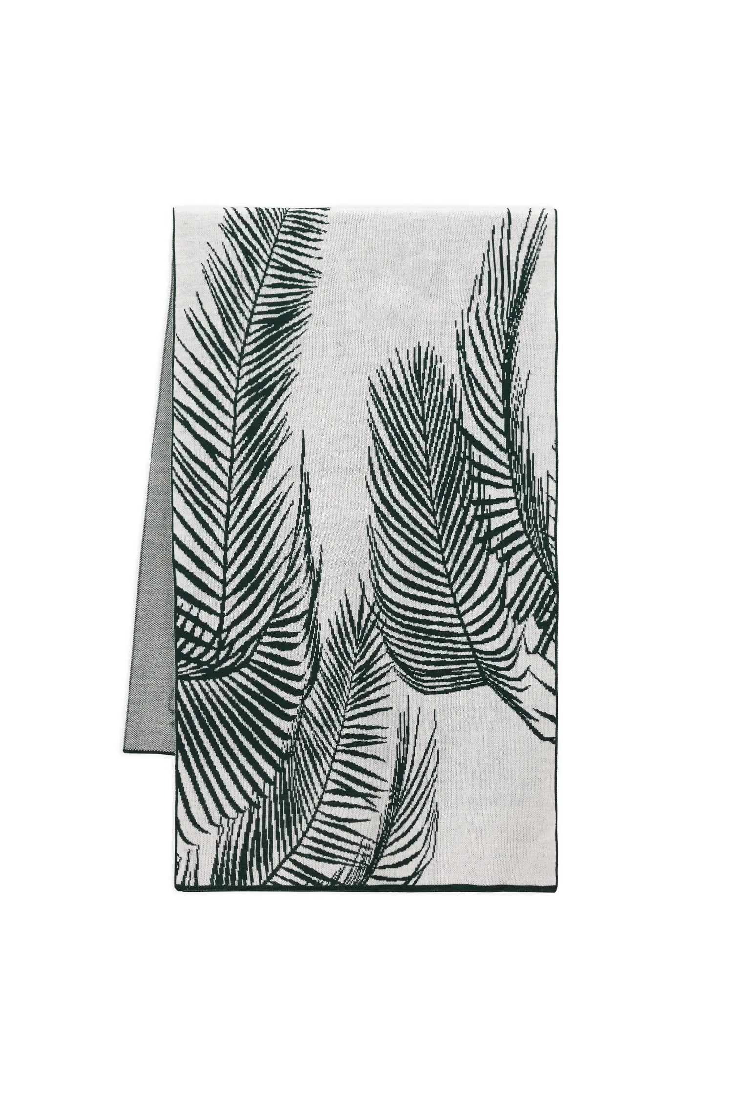 Leafy Pattern Jacquard Shawl - Cougar Clothing