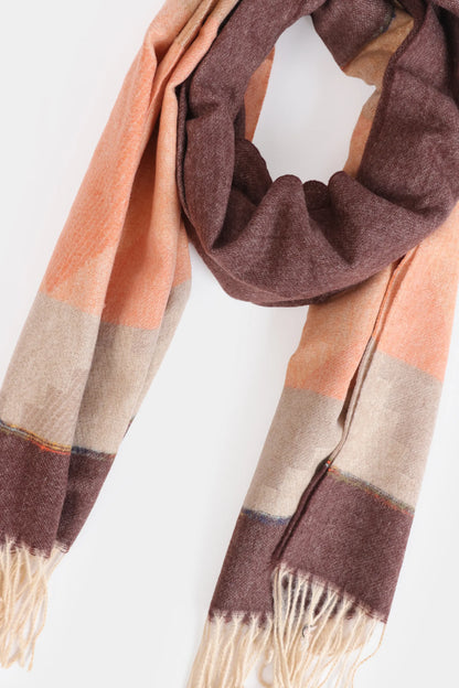 Color Block Knit Shawl