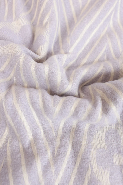 Contrast Striped Knit Shawl