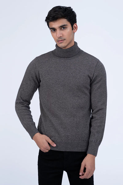 Grey Turtleneck Sweater